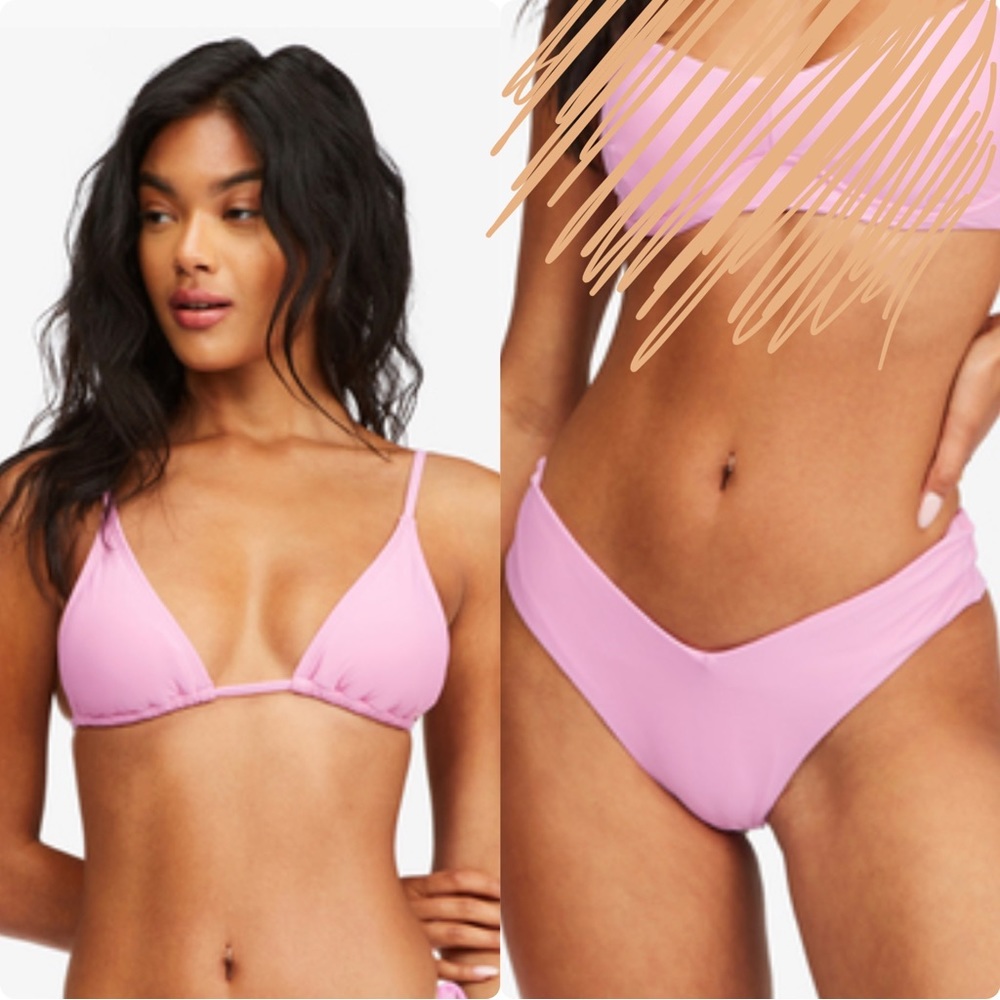 Billabong - Sol Searcher Fiji Bikini Top & Bottoms (NWT) Paradise Pink
